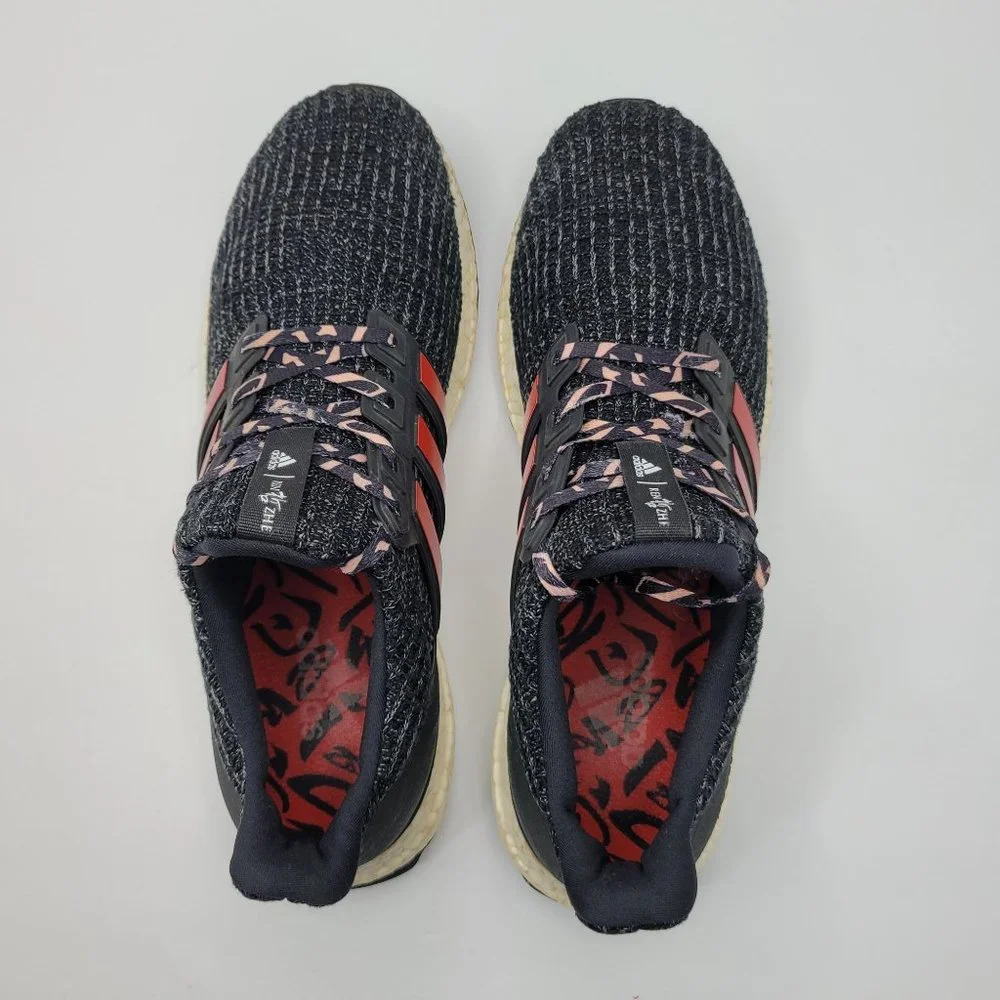 Adidas Ultra Boost 4.0 2018 Men's Black Red Running Shoes F35231 US Size 9 - Picture 5 of 8